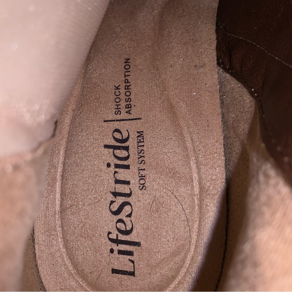 Life Stride Tan and Brown Ankle Boots - Picture 5 of 6